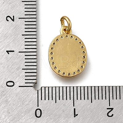 Brass Micro Pave Clear Cubic Zirconia Pendants ZIRC-I070-052G-1