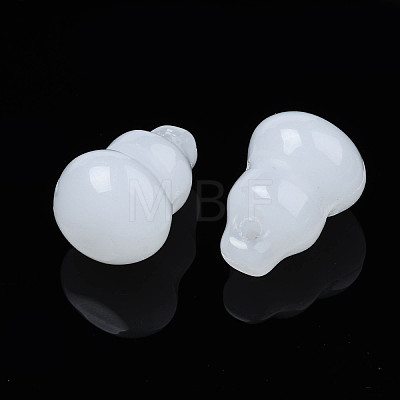 Imitation Jade Glass Pendants GLAA-S054-18B-1