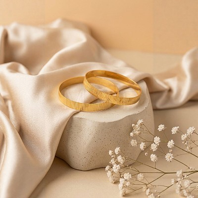 Brass Striped Bangles for Women WG1B245-01-1