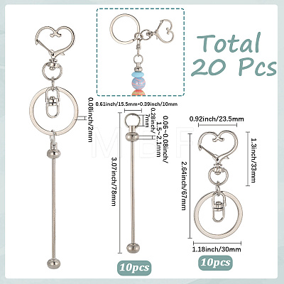 10Pcs Alloy Keychain Clasps KEYC-SC0001-79B-1