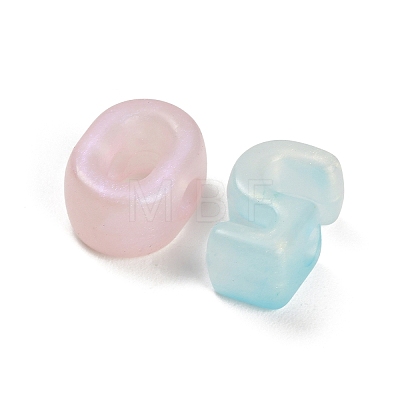 Two Tone Opaque Acrylic European Beads AC-CBA5040-05-1