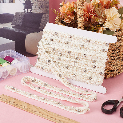 5Yards Polyester Lace Ribbons OCOR-GF0006-22-1