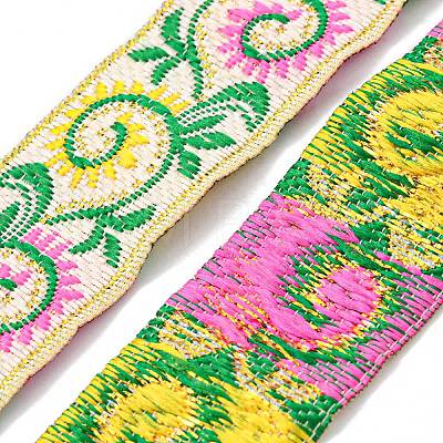 Ethnic Style Polyester Embroidery Ribbons CWIR-XCP0001-22B-1