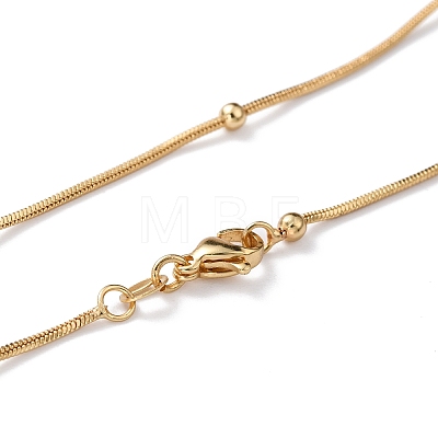 Brass Snake Chain Necklaces X-NJEW-I247-05G-1
