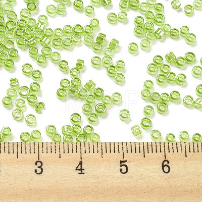 Electroplate Transparent Glass Seed Beads SEED-S042-16A-01-1