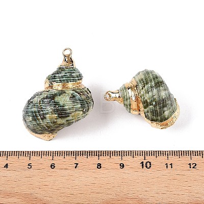 Natural Sea Shell Pendants SSHEL-N038-56-1