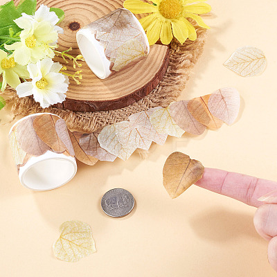 Autumn Leaf Paper Tape Stickers for Card Making DIY-TAC0032-23G-1