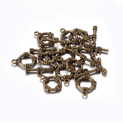 Tibetan Style Alloy Toggle Clasps MLF0141Y-NF-1