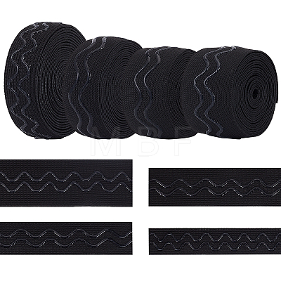 8 Yards 4 Styles Polyester Non Slip Knitted Elastic Belt OCOR-BC0005-77-1