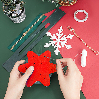 DIY Christmas Mini Snowflake Purse Making Finding Kit DIY-WH0410-90A-1