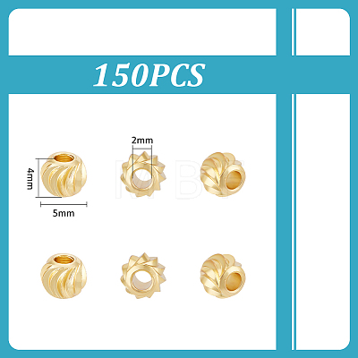 150Pcs Brass Spacer Beads KK-UN0002-86-1