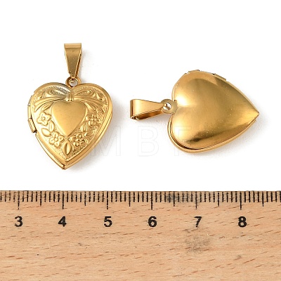316 Stainless Steel Locket Pendants STAS-K321-23G-1