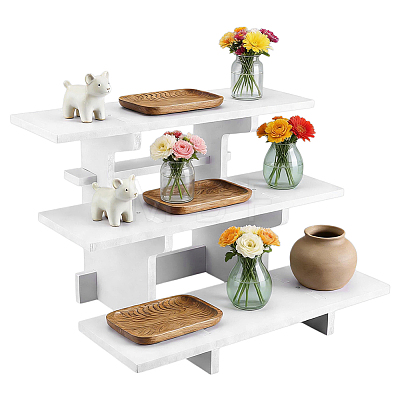 Rectangle PVC 3-Tier Gift Desktop Organizer Shelf AJEW-WH0609-952B-01-1
