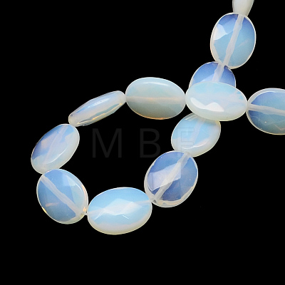 Faceted Oval Opalite Beads Strands G-R303-11-1