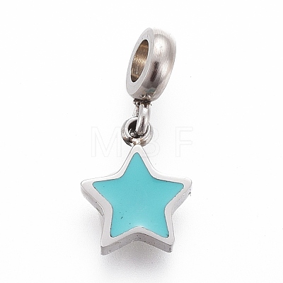 304 Stainless Steel Enamel Charms STAS-F259-059P-1