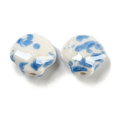 Shell Shape Handmade Porcelain Beads X1-PORC-E022-01F-1