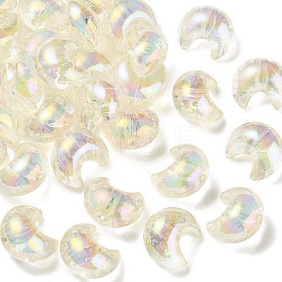 50Pcs UV Plating Transparent Acrylic Beads PACR-CJ0001-25-1