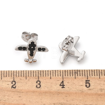 304 Stainless Steel Stud Earrings EJEW-F361-09P-1