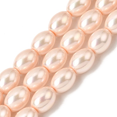 Electroplated Shell Pearl Beads Strands BSHE-B008-07B-1