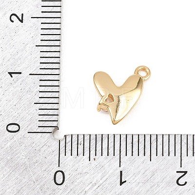 Valentine's Day Brass Micro Pave Clear Cubic Zirconia Pendants KK-D225-13G-1