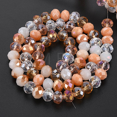 Electroplate Glass Beads Strands X-EGLA-S194-18I-1