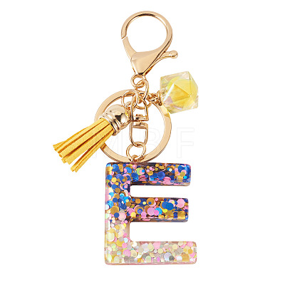 Alloy Resin Polygon Keychains KEYC-TADJ0002-03G-E-1