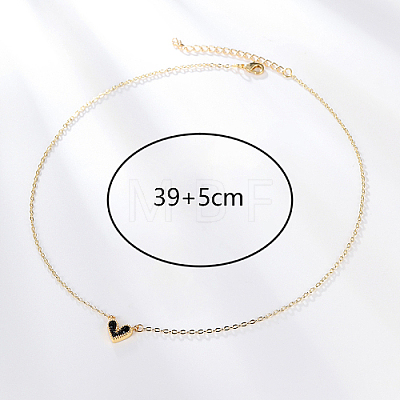 Golden Brass Heart Pendant Necklace for Women LS-WZ0134-1-1-1