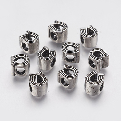 Ion Plating(IP) 304 Stainless Steel European Beads STAS-J022-051AS-1