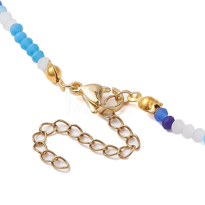 Glass Beaded Necklaces NJEW-JN04896-02-1