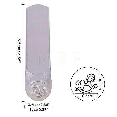 Iron Metal Stamps AJEW-BC0005-56H-1