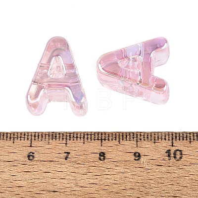 UV Plating Transparent Acrylic European Beads OACR-M027-02A-01-1