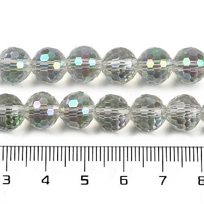 Transparent Electroplate Glass Beads Strands EGLA-N002-31-H04-1