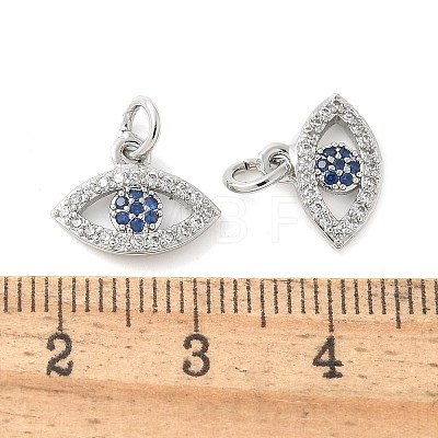 Brass Micro Pave Cubic Zirconia Charms KK-U056-28P-1