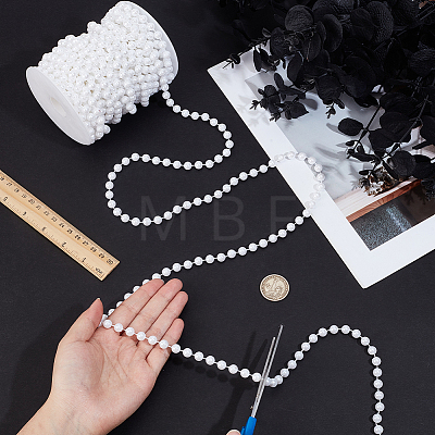 1Roll ABS Plastic Imitation Pearl Beads KY-PA0001-21A-1