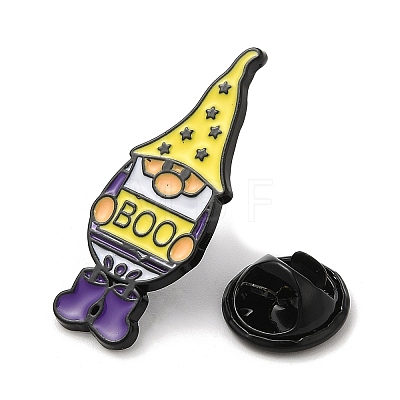Halloween Gnome with Word BOO Enamel Pins for Women JEWB-D017-02E-EB-1