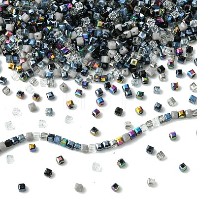 500Pcs Cube Glass Beads GLAA-YWC0005-01B-1