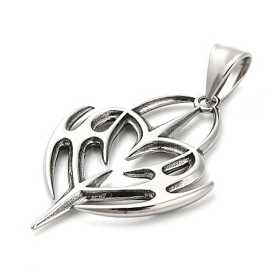 316 Surgical Stainless Steel Pendants STAS-A123-15AS-1