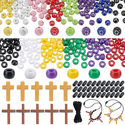 DIY Cross Pendant Necklace Kits DIY-OC0016-08-1