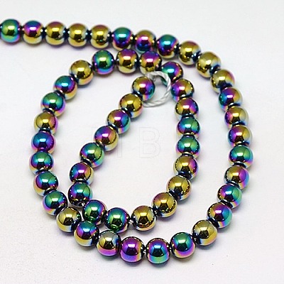 Electroplate Non-magnetic Synthetic Hematite Beads Strands X-G-J169A-2mm-05-1