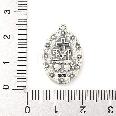 925 Thai Sterling Silver Religious Medal Pendants STER-NH0001-69AS-1
