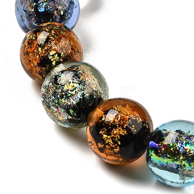 Handmade Dichroic Foil Glass Beads Strands DICH-U001-05J-1