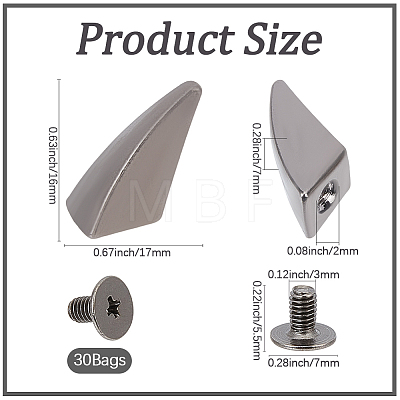 30Bags Alloy Decorative Rivets FIND-GF0009-69B-B-1