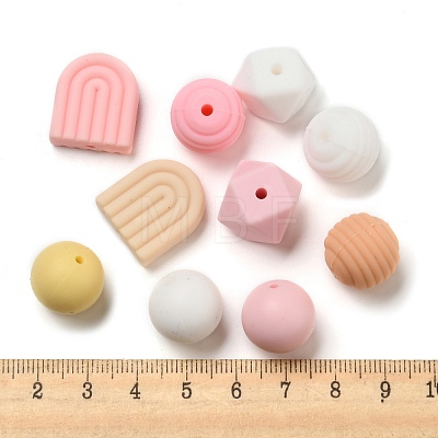 Olycraft 10 Style Silicone Beads SIL-OC0001-02-1