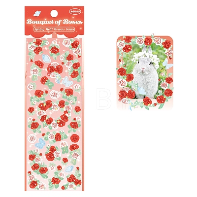 Flowers with Rabbits Paper Sticker PW-WGCFCFE-05-1