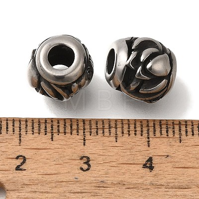 304 Stainless Steel European Beads STAS-D191-09E-AS-1