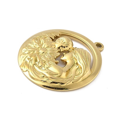 304 Stainless Steel Pendants STAS-D376-31G-1
