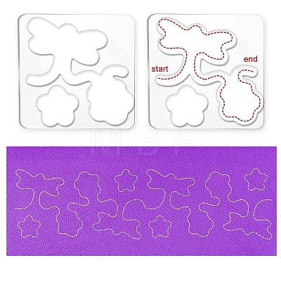 Acrylic Earring Handwork Template TOOL-WH0152-008-1