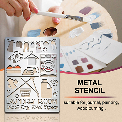 Custom Stainless Steel Metal Stencils DIY-WH0289-059-1