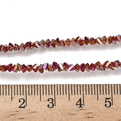 Electroplate Transparent Glass Beads Strands EGLA-P061-04C-AB03-1