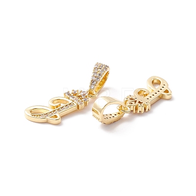 Eco-Friendly Brass Micro Pave Cubic Zirconia Pendants KK-K265-01G-J-1